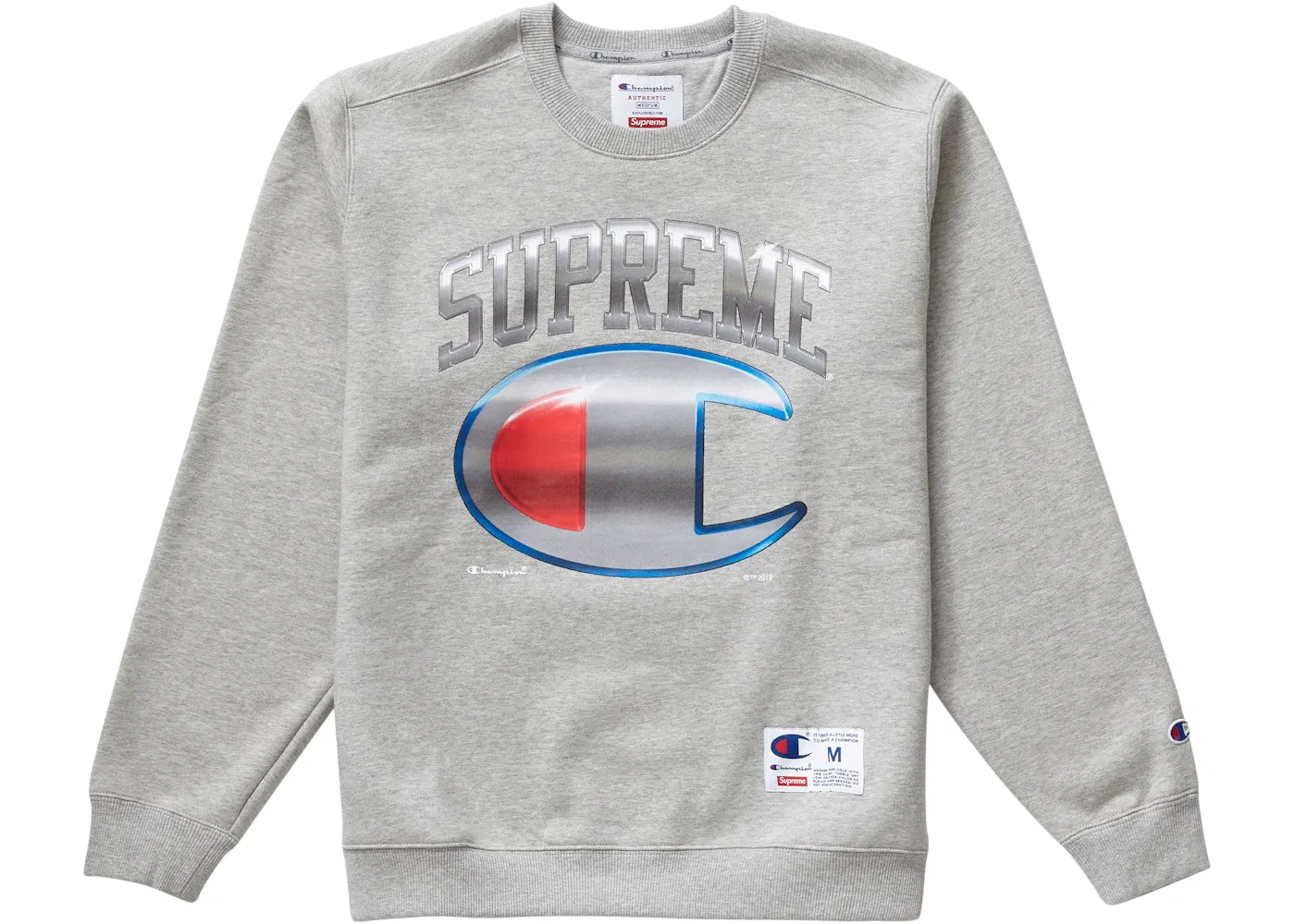 Мужской свитшот с принтом Chrome Supreme, Heather Grey