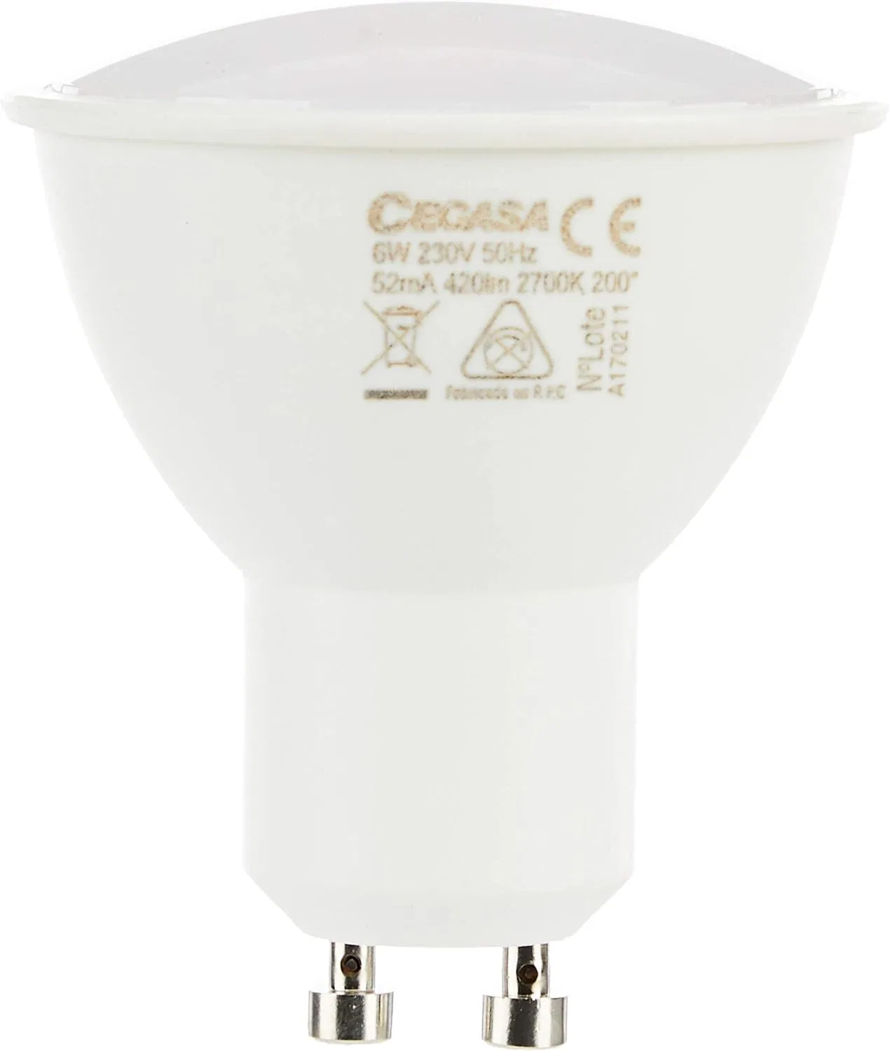 Лампа светодиодная 6W E27 420Lm, Cegasa, Black