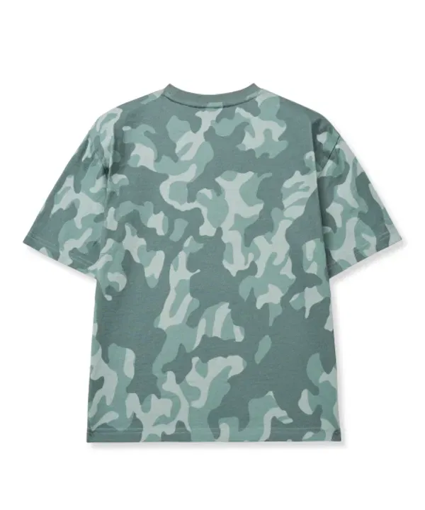 Футболка с камуфляжным принтом Kids camo tag tee, Brownbreath Kids, мята — фото 3