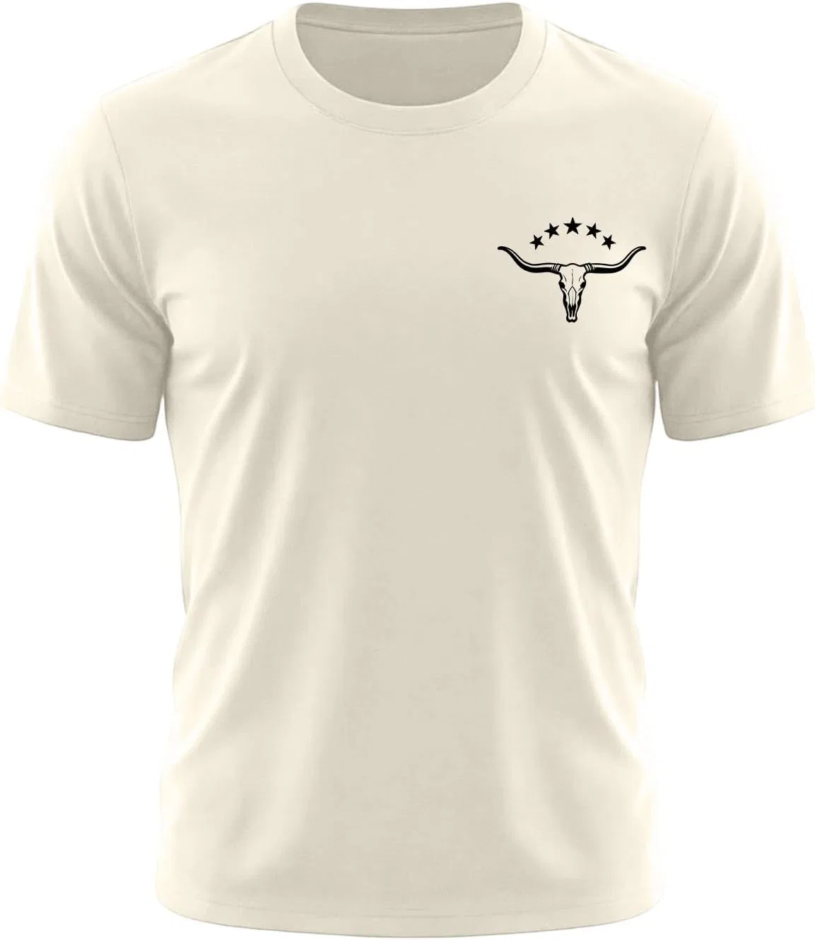 Мужская футболка с принтом Aztec Crewneck Cotton Tops, Beige — фото 4