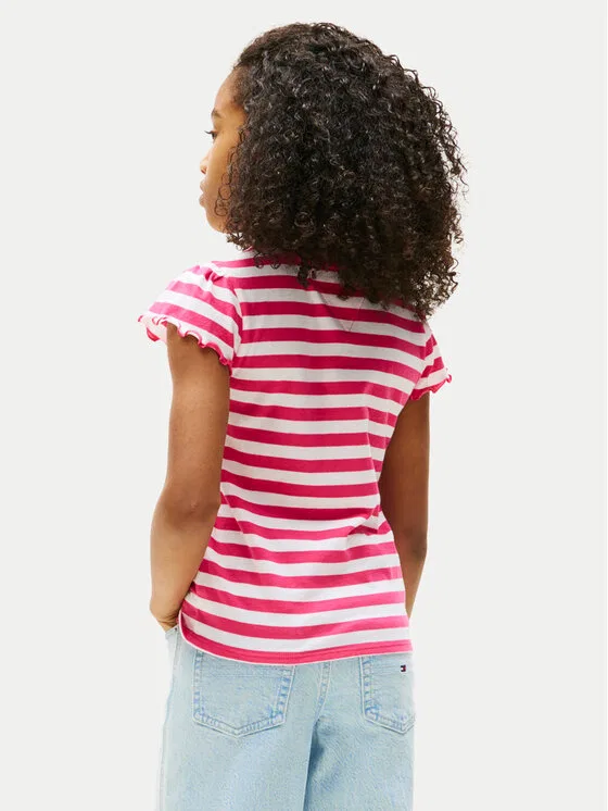 Футболка regular fit Essential Tommy Hilfiger, розовый — фото 3