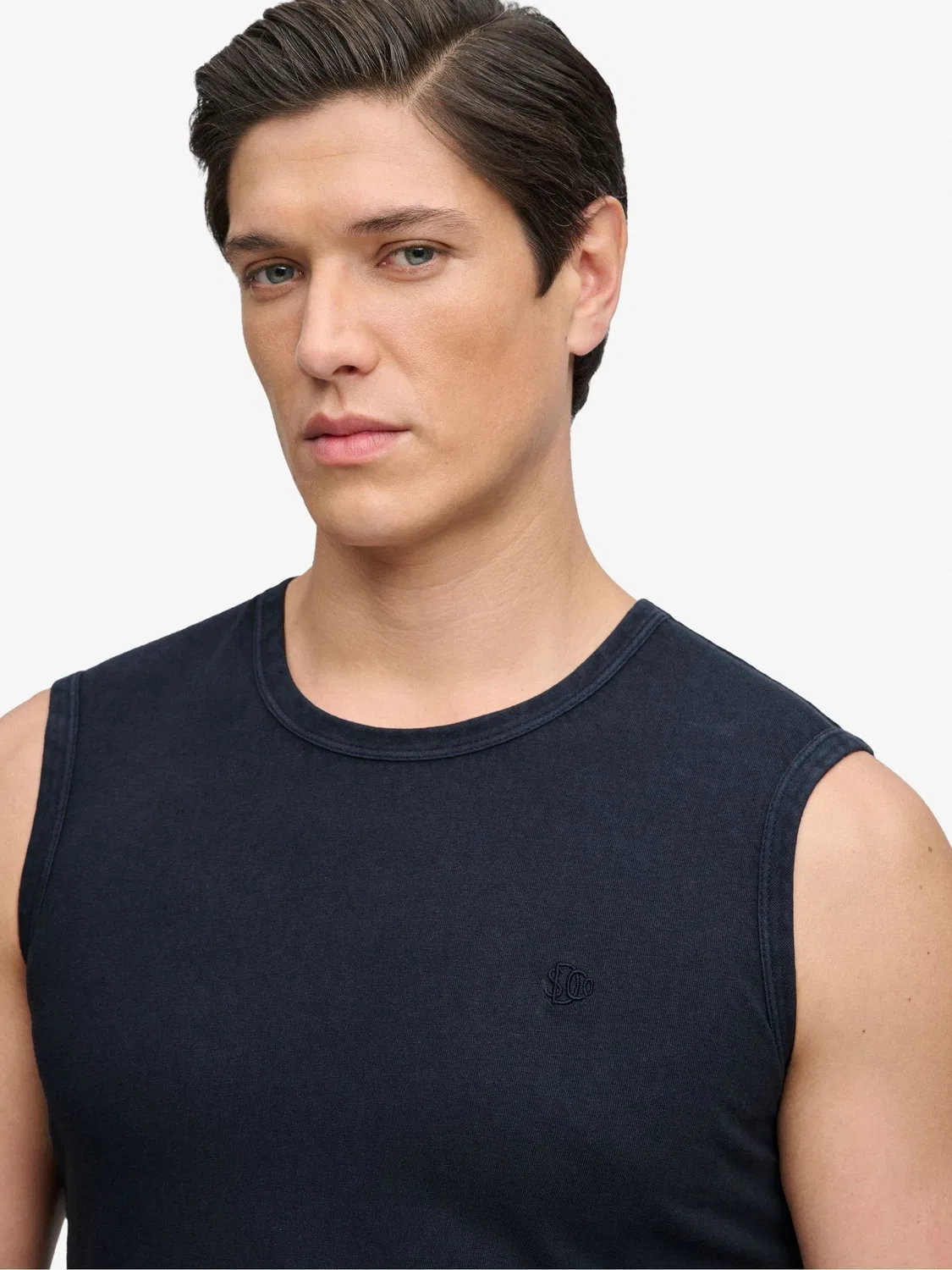 Майка классическая Superdry Blue, синяя — фото 3