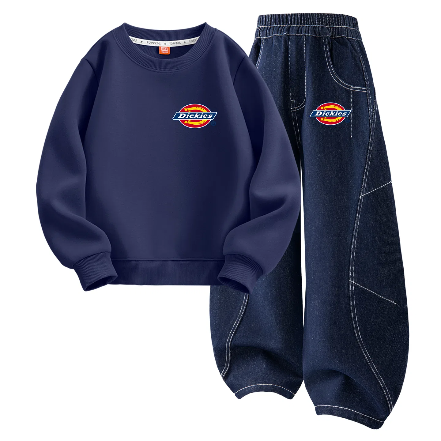 Детский комплект из двух предметов Dickies, Clearwater Blue/Silicone Denim Dark Blue — фото 3