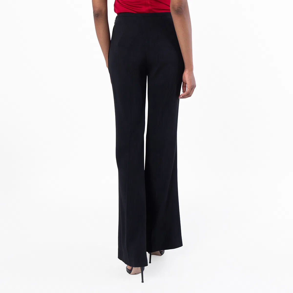 Брюки широкие Cady Wide-Leg Pants Versace, Black — фото 4