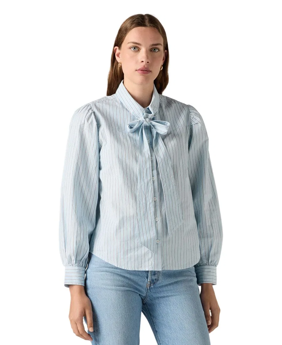 Женская рубашка Western Relaxed Fit с длинным рукавом из хлопкового поплина Levi's, Sherman Stripe Angel Falls — фото 2