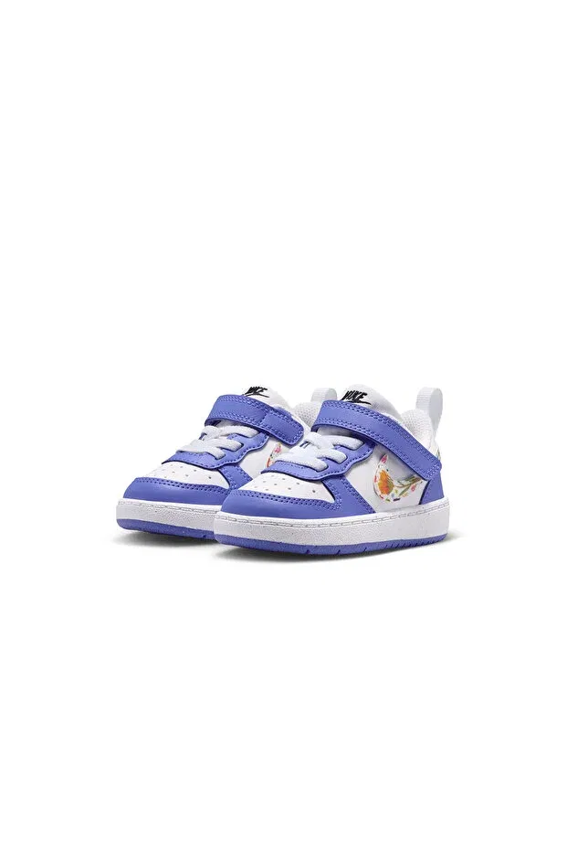 Детские кроссовки для девочек с принтом Glam Nike, Multicolor Blue White — фото 3