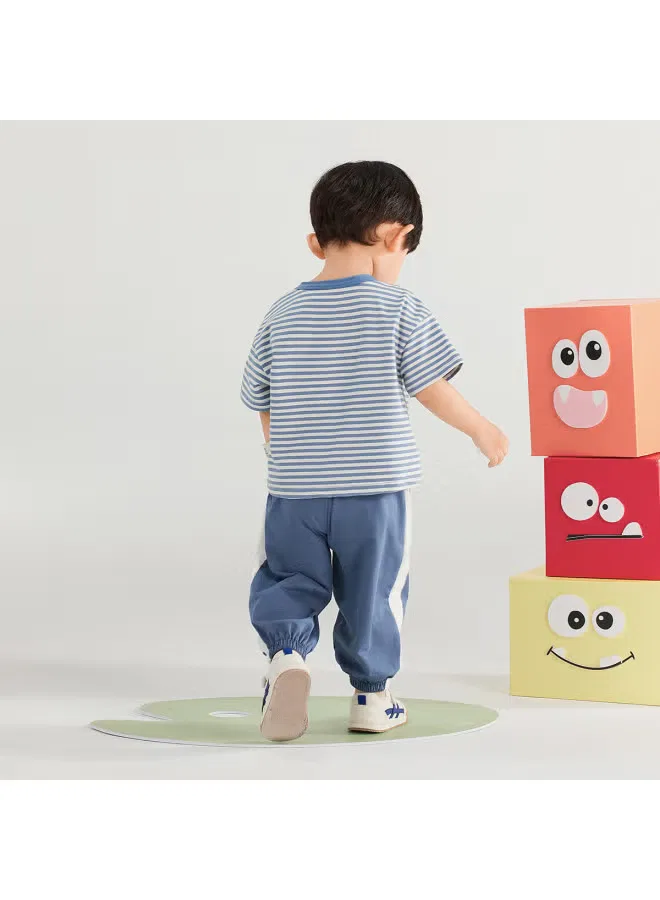 Комплект детский с принтом в полоску с коротким рукавом Jellybaby — фото 4