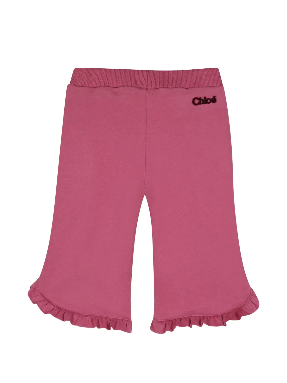 Брюки с оборками и кулиской Chloé Kids, розовый — фото 2
