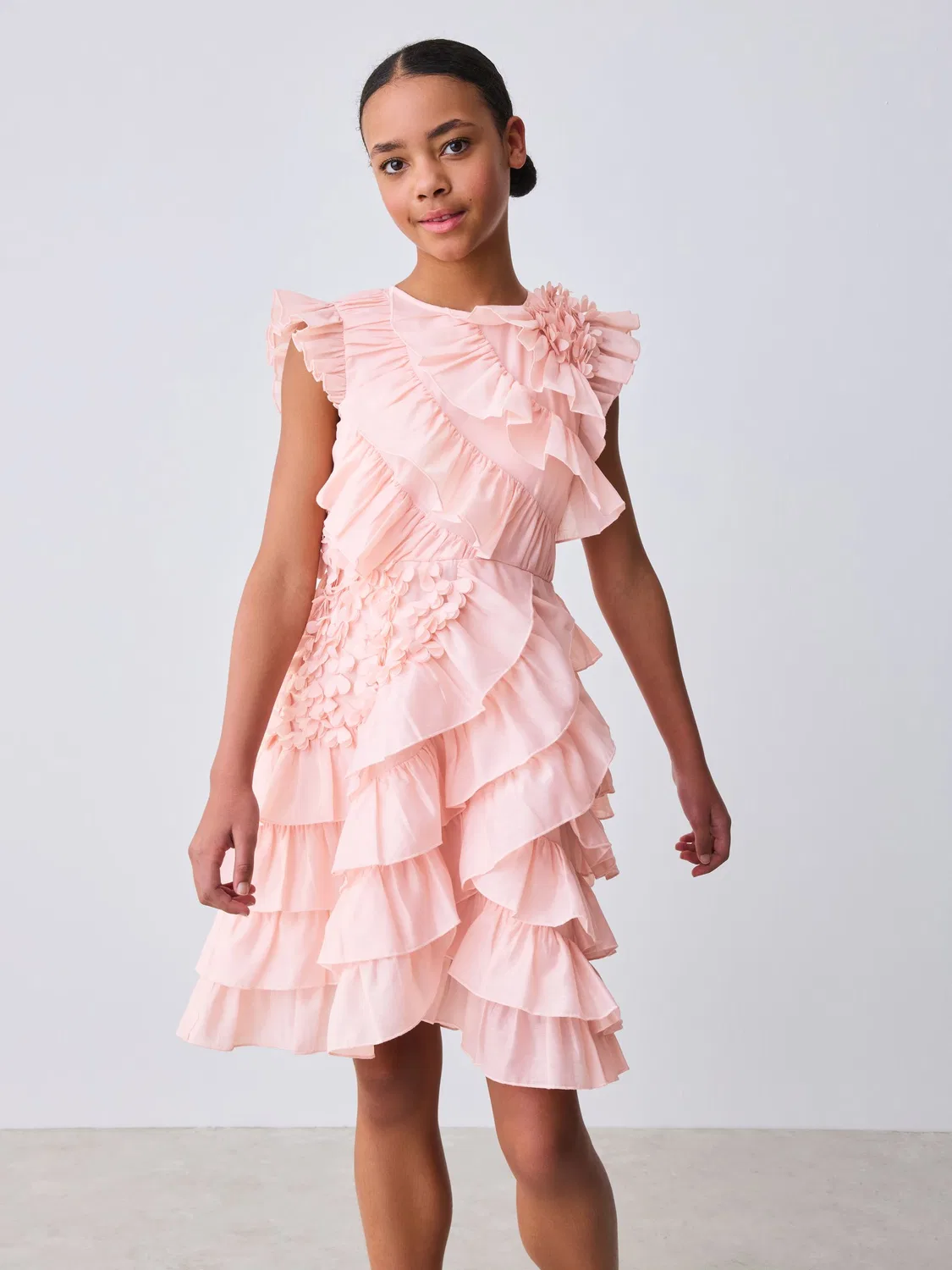 Платье с 3D воланами Baker by Ted Baker, розовое