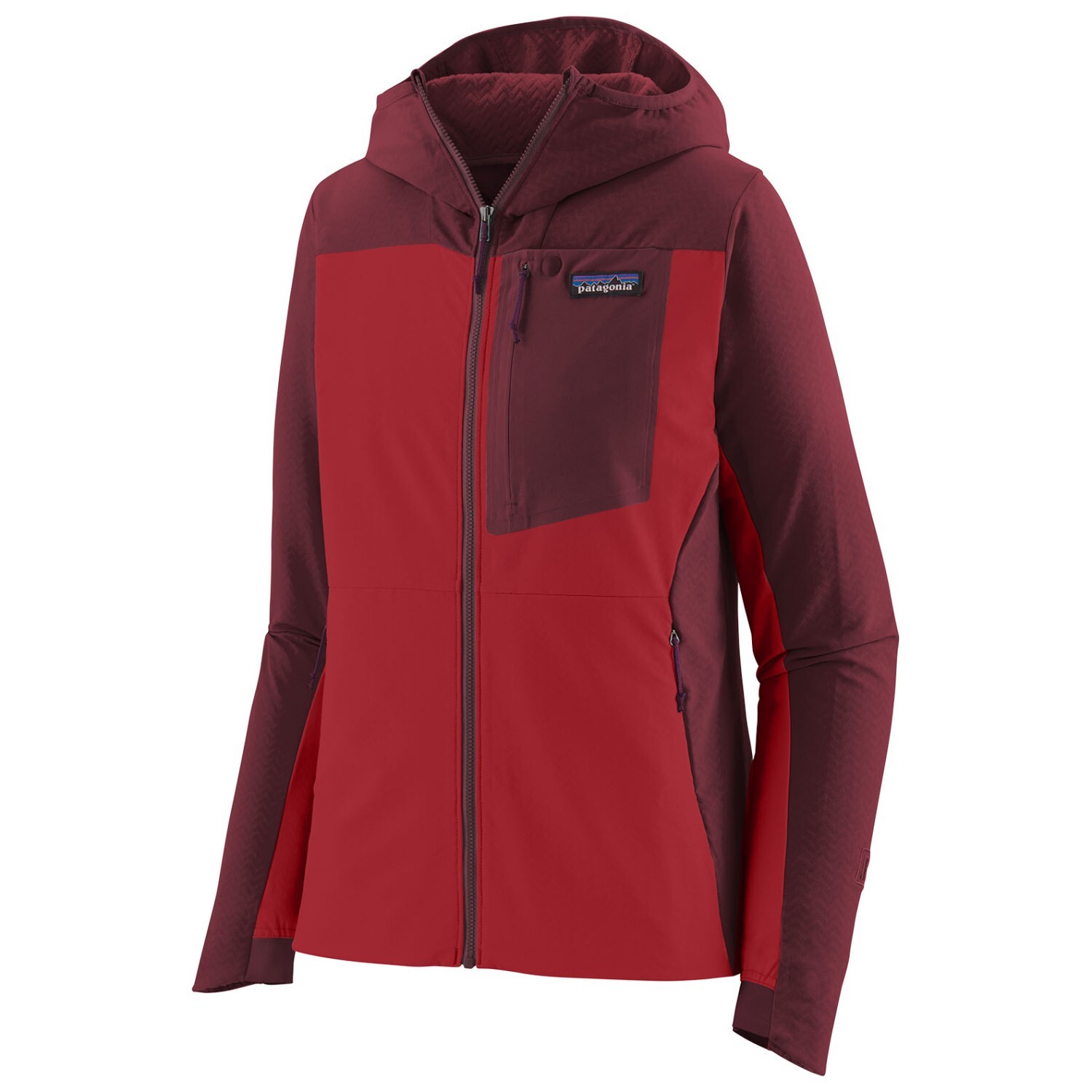 

Куртка из софтшелла Patagonia Women's R1 CrossStrata Hoody, цвет Touring Red