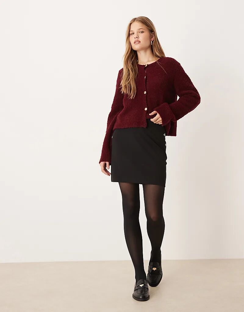 

Мини-юбка JDY с пуговицами черного цвета