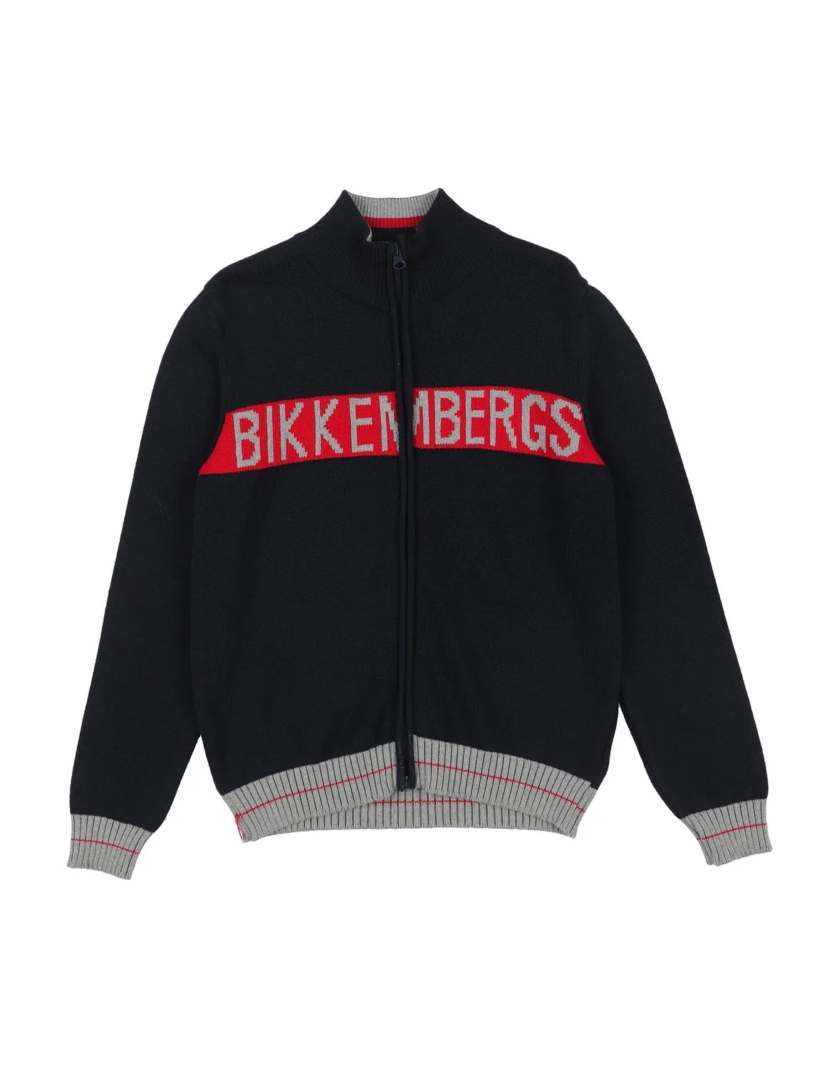 Детский кардиган с интарсией Bikkembergs, темно‑синий