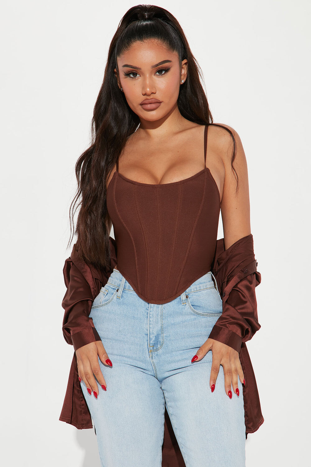 

Топ Fashion Nova MT4607F, коричневый