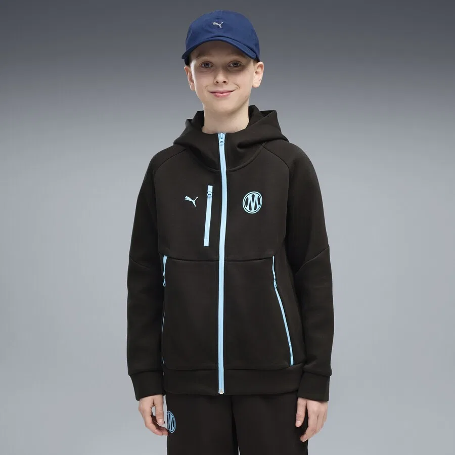 Худи на молнии PUMA Athletic 'Olympique De Marseille Pumatech' черного цвета — фото 3