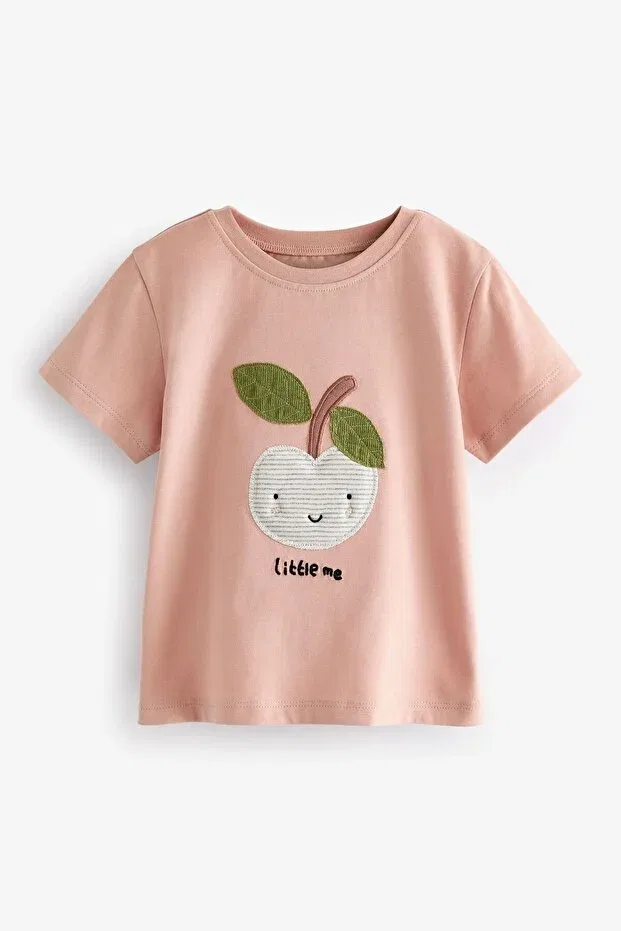 Детский комплект футболок с коротким рукавом с принтом яблоко Next Baby, Pastel — фото 3