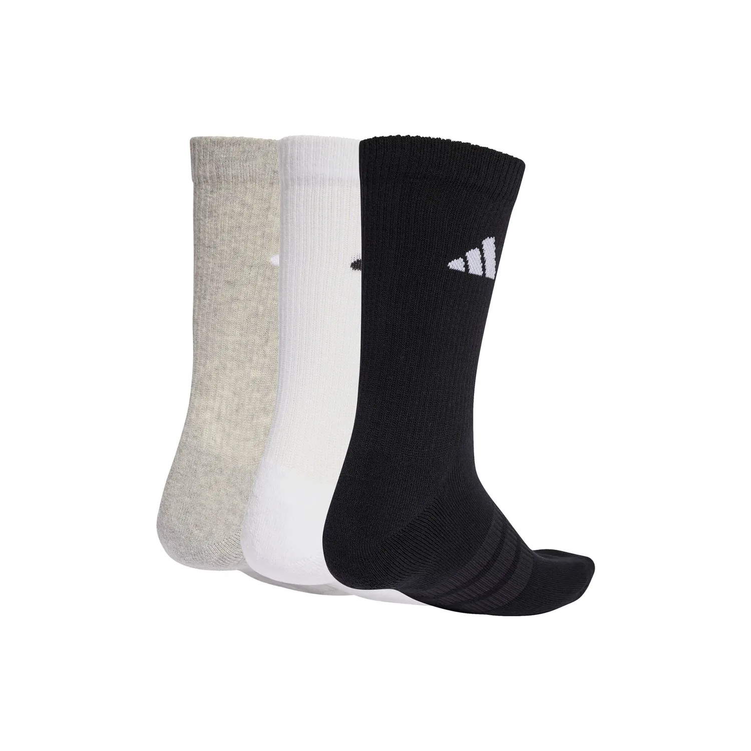 Мужские короткие носки cushioned sportswear crew Adidas Originals, Black/Grey/White — фото 2