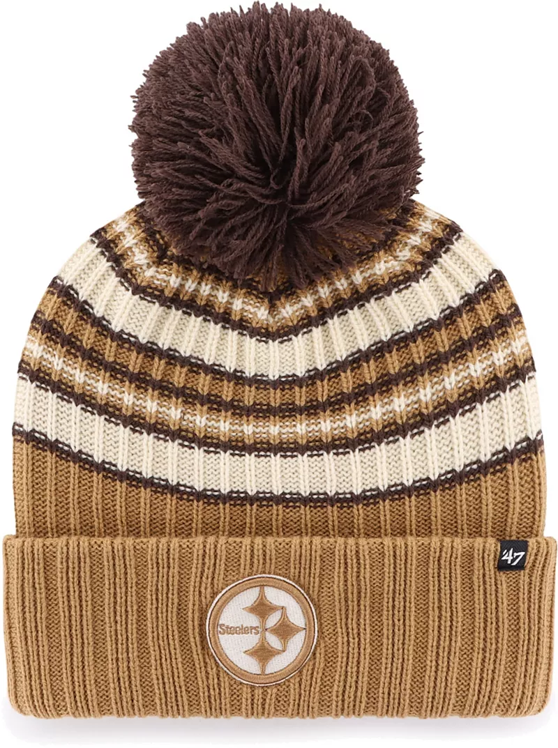 

Женская вязаная шапка с манжетами '47 Pittsburgh Steelers Espresso