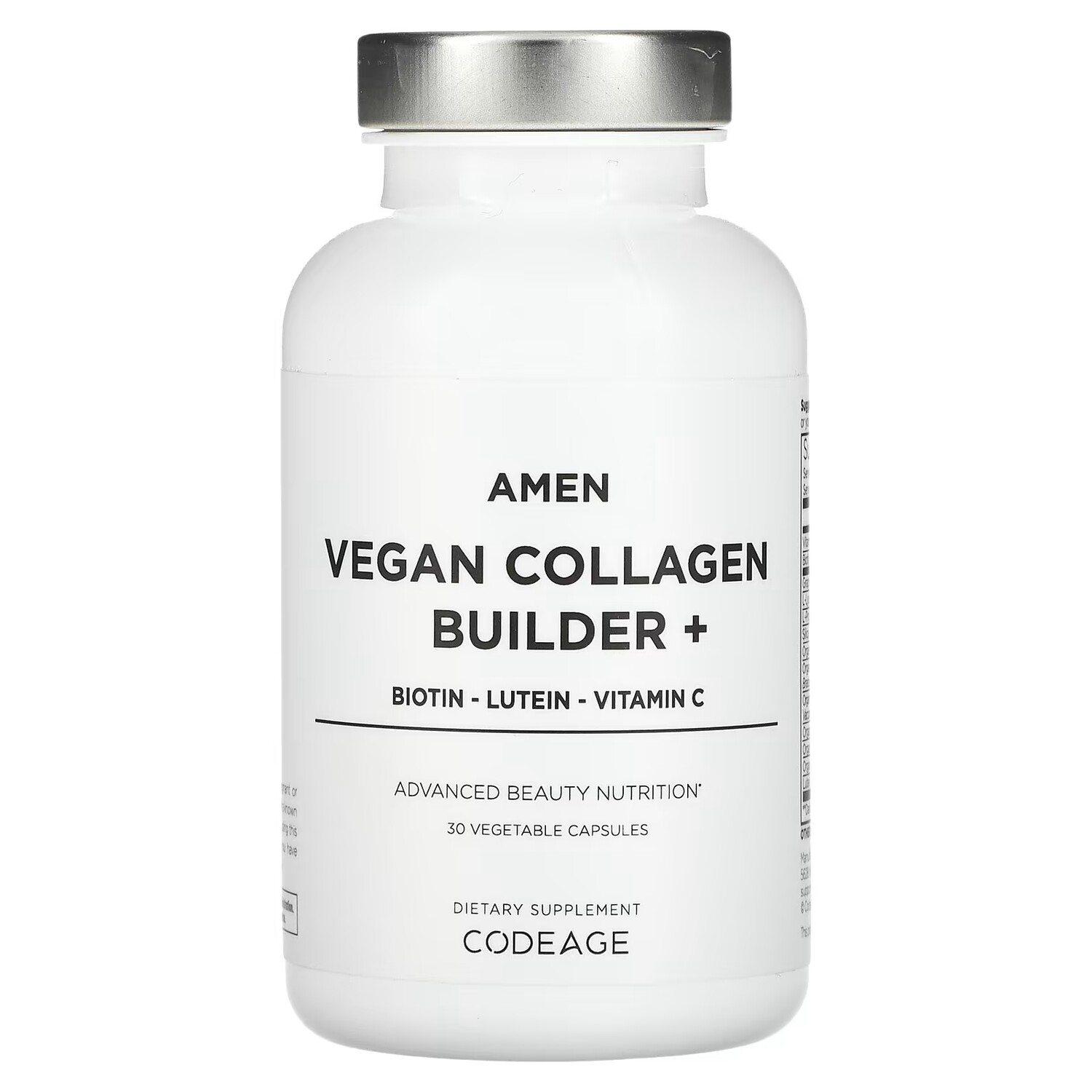 

Добавка Codeage Amen Vegan Collagen Builder без ГМО, 30 растительных капсул