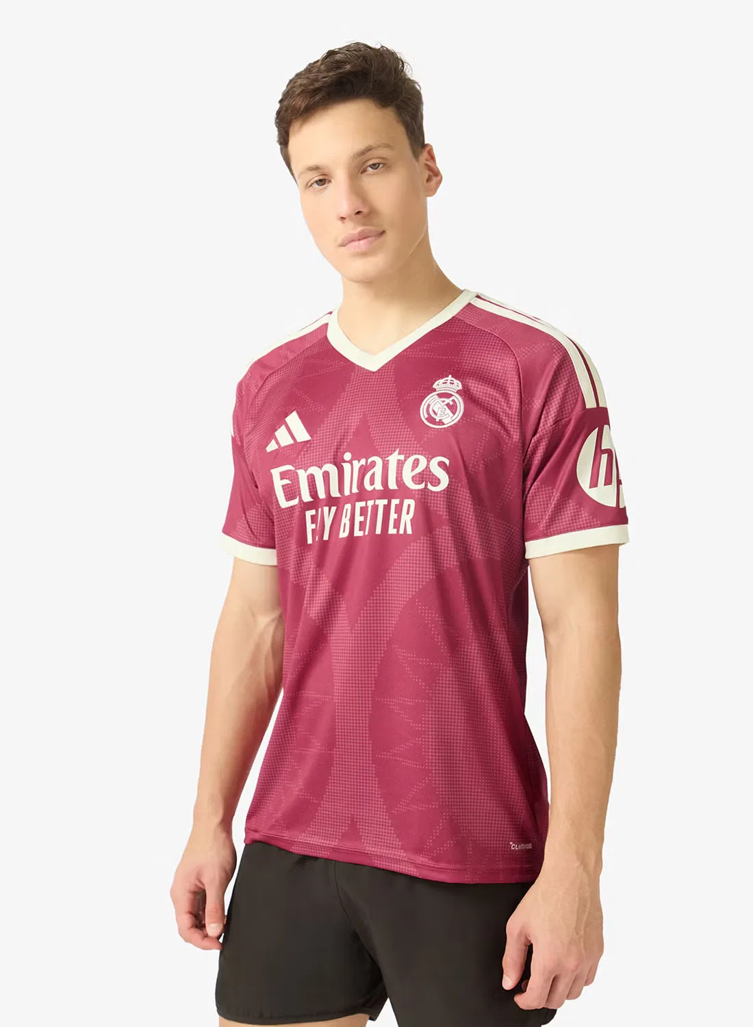 Футбольная футболка с принтом Real Madrid Third Adidas, розовый