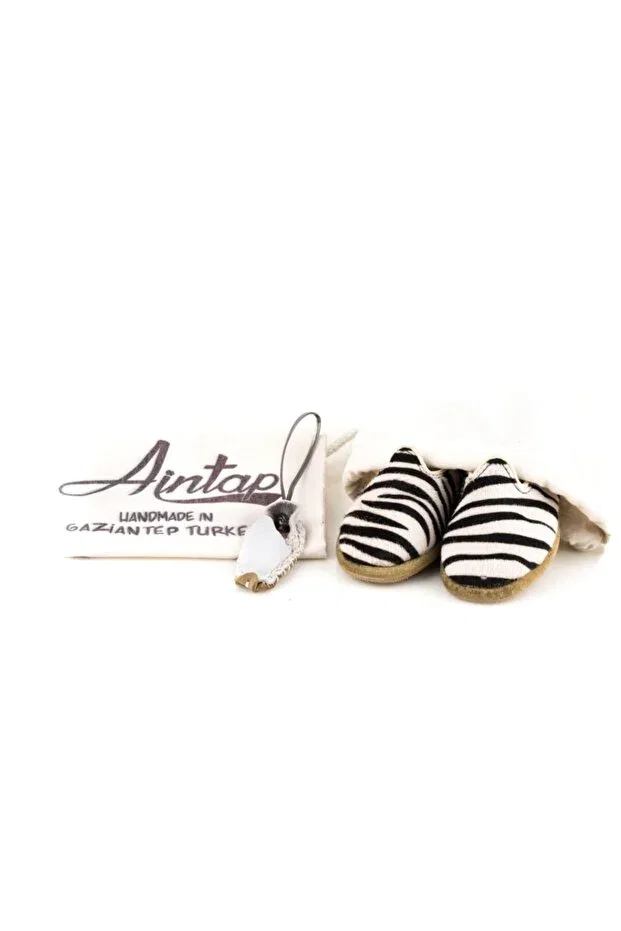 Детские туфли для девочек кожаные Aintap, Zebra — фото 4