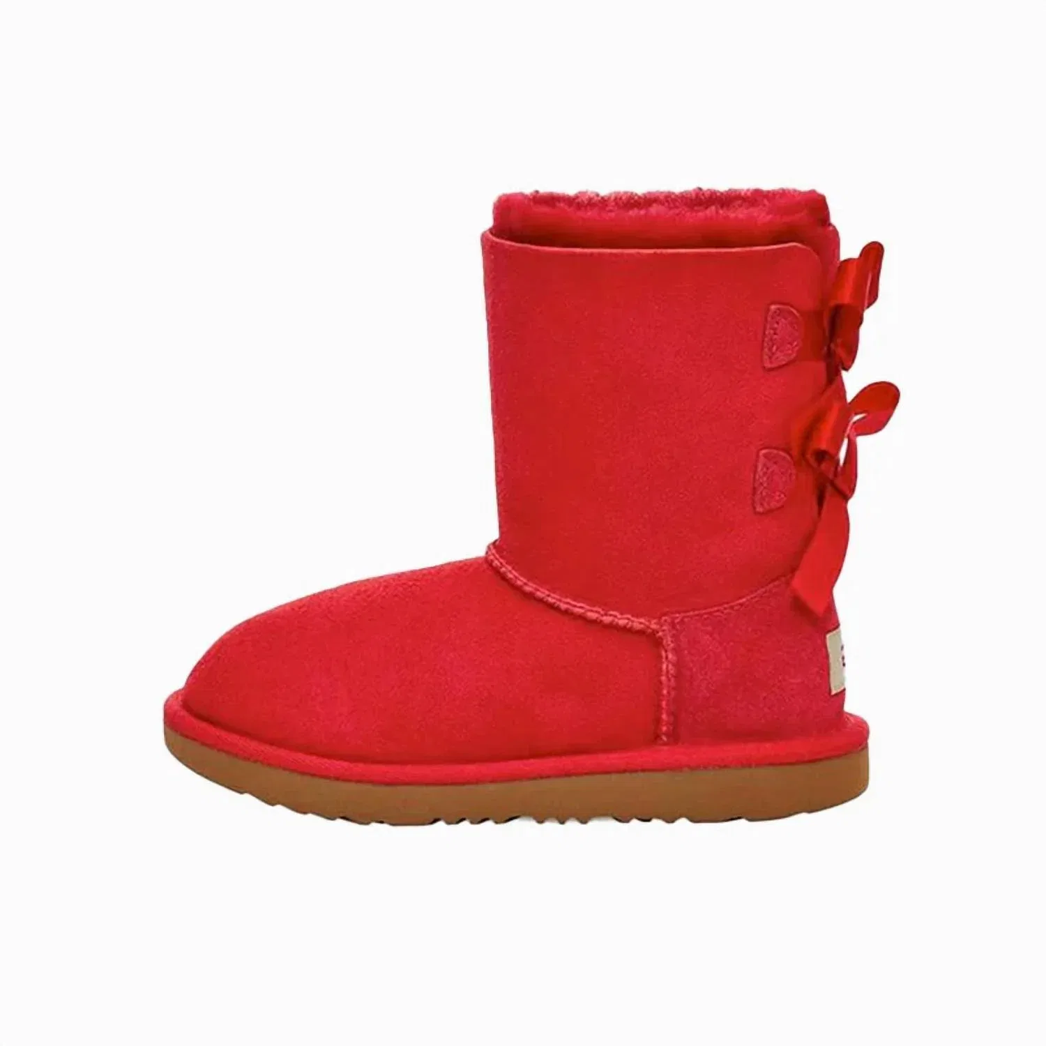 Детские зимние ботинки на шнуровке с бантами Bailey Bow II UGG, Ribbon Red — фото 4