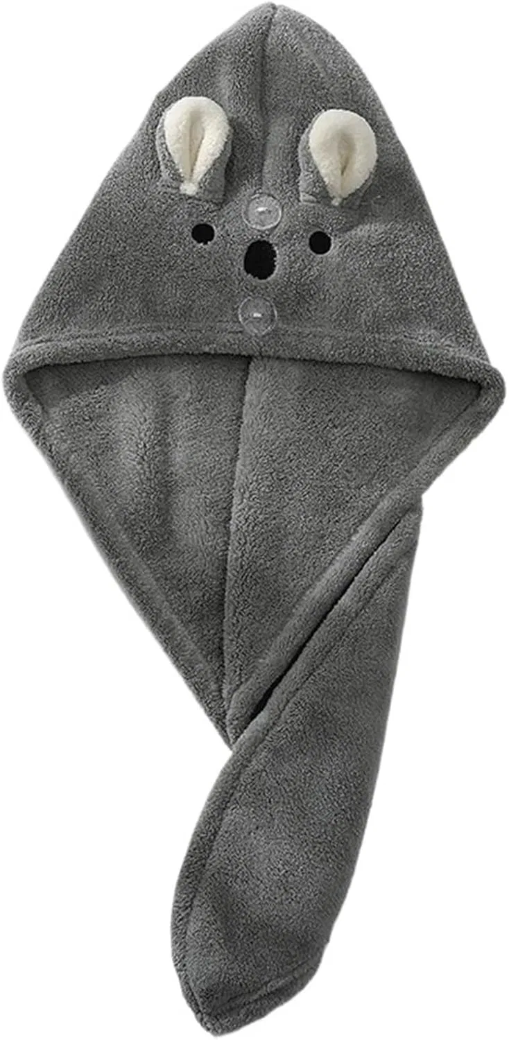 Шапочка для сушки волос TYNXK, 65x25 см, Серый