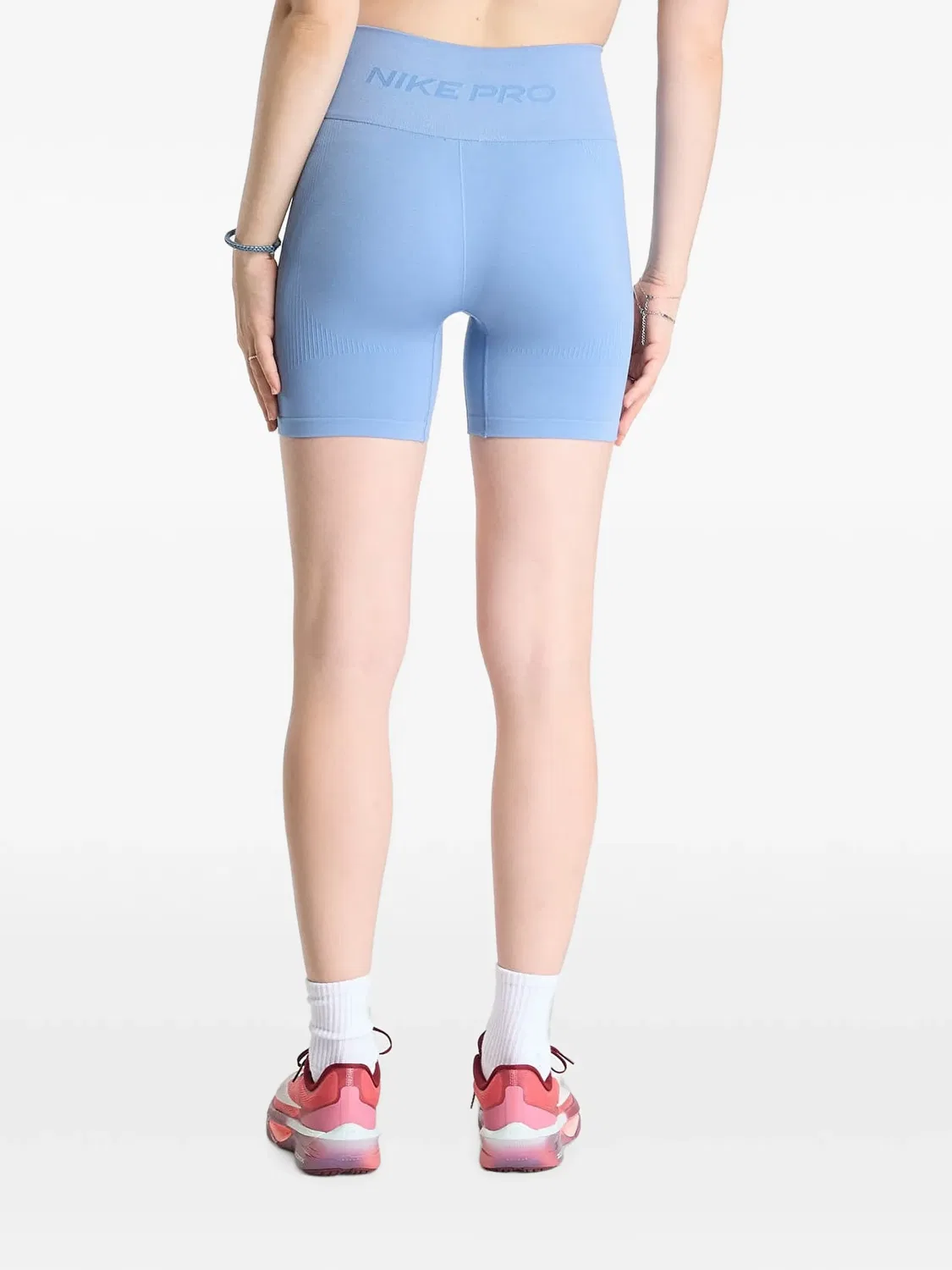 Шорты Pro Seamless Dri-FIT с завышенной талией Nike, синий — фото 3