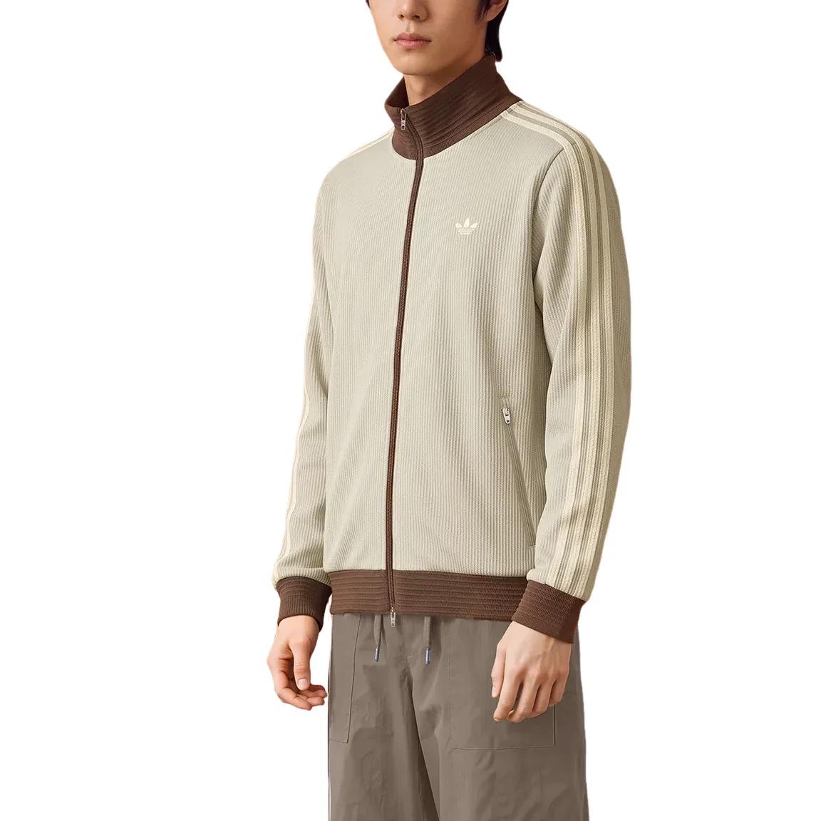 Мужская куртка Track Top Asia Sizing 'Putty Grey' adidas, Putty Grey — фото 3