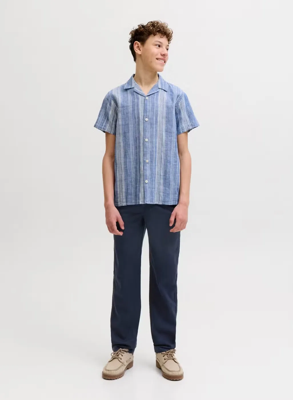 Шорты-джоггеры с завязкой Jack & Jones Junior, темно-синий — фото 4