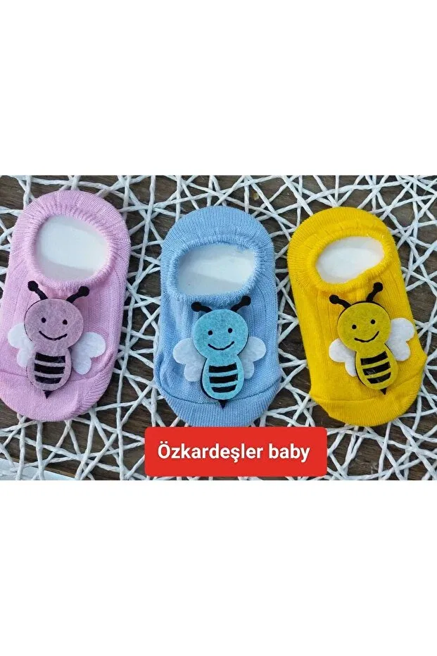 Детские носки для девочек балетки с принтом Bee Baby Ballerina Socks Özkardeşler Baby, Multicolor