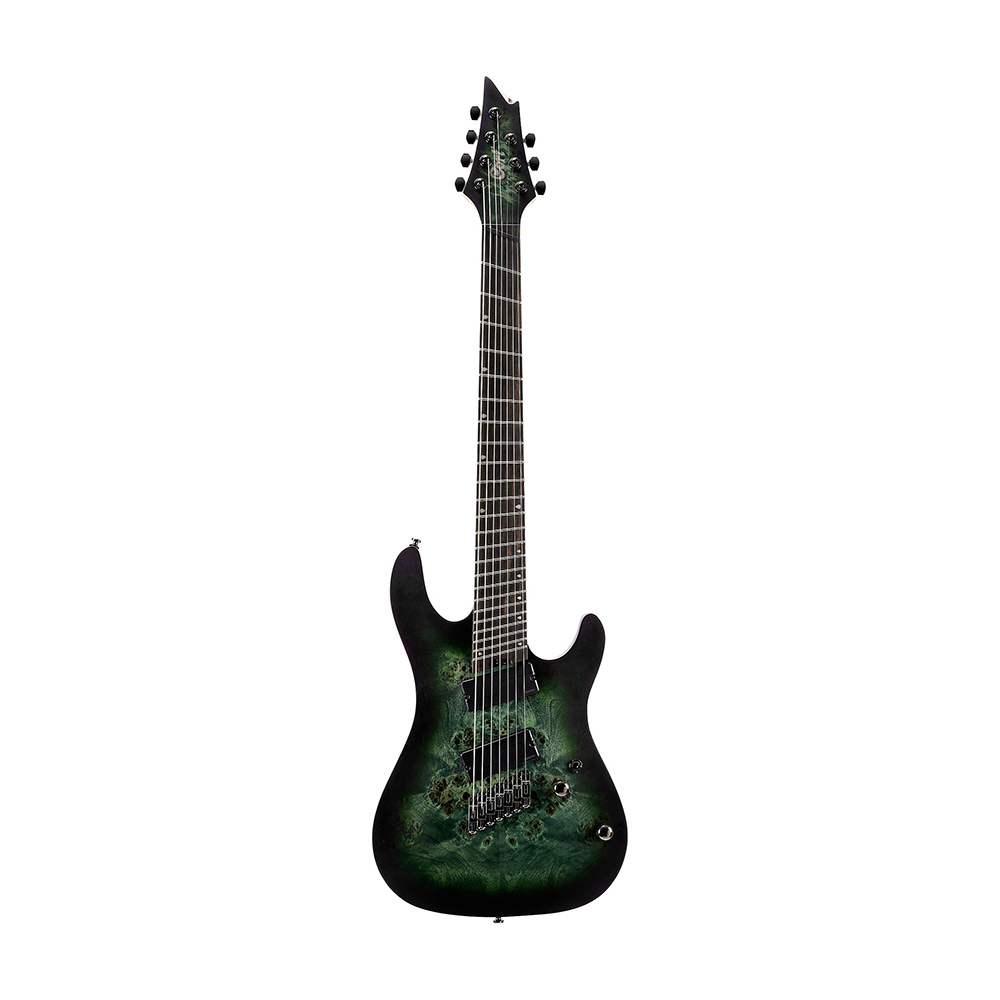 

7-струнная мультимензурная электрогитара Cort KX Series Star Dust Green