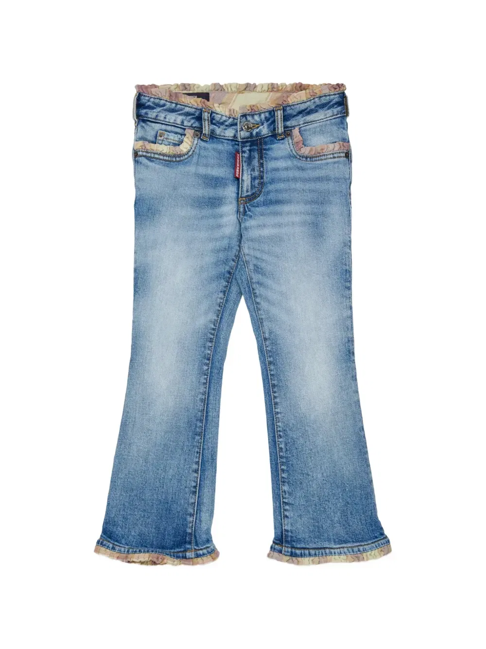 Джинсы с оборками Dsquared2 Kids, синий