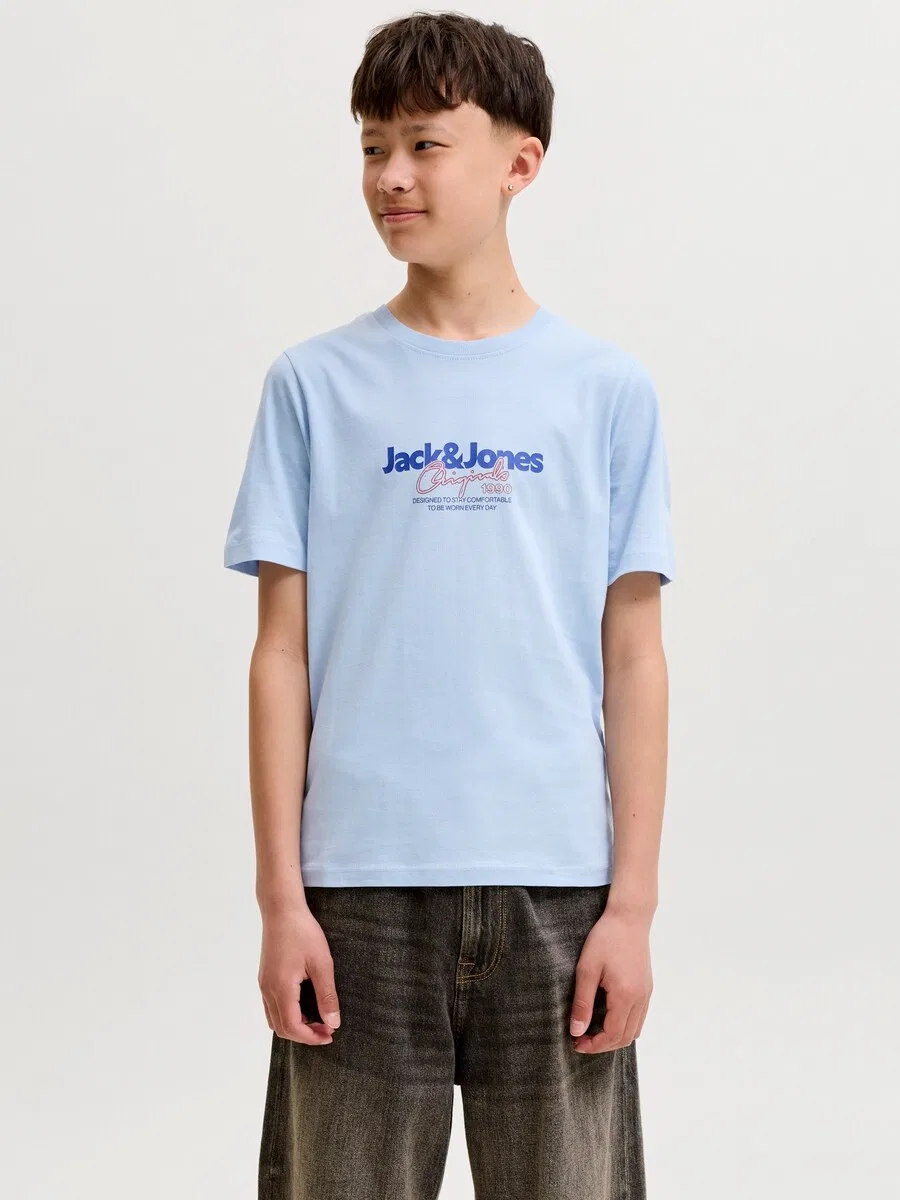 Детская футболка 'JORCASSIS' цвета горечавки, светло-голубой Jack & Jones Junior — фото 3