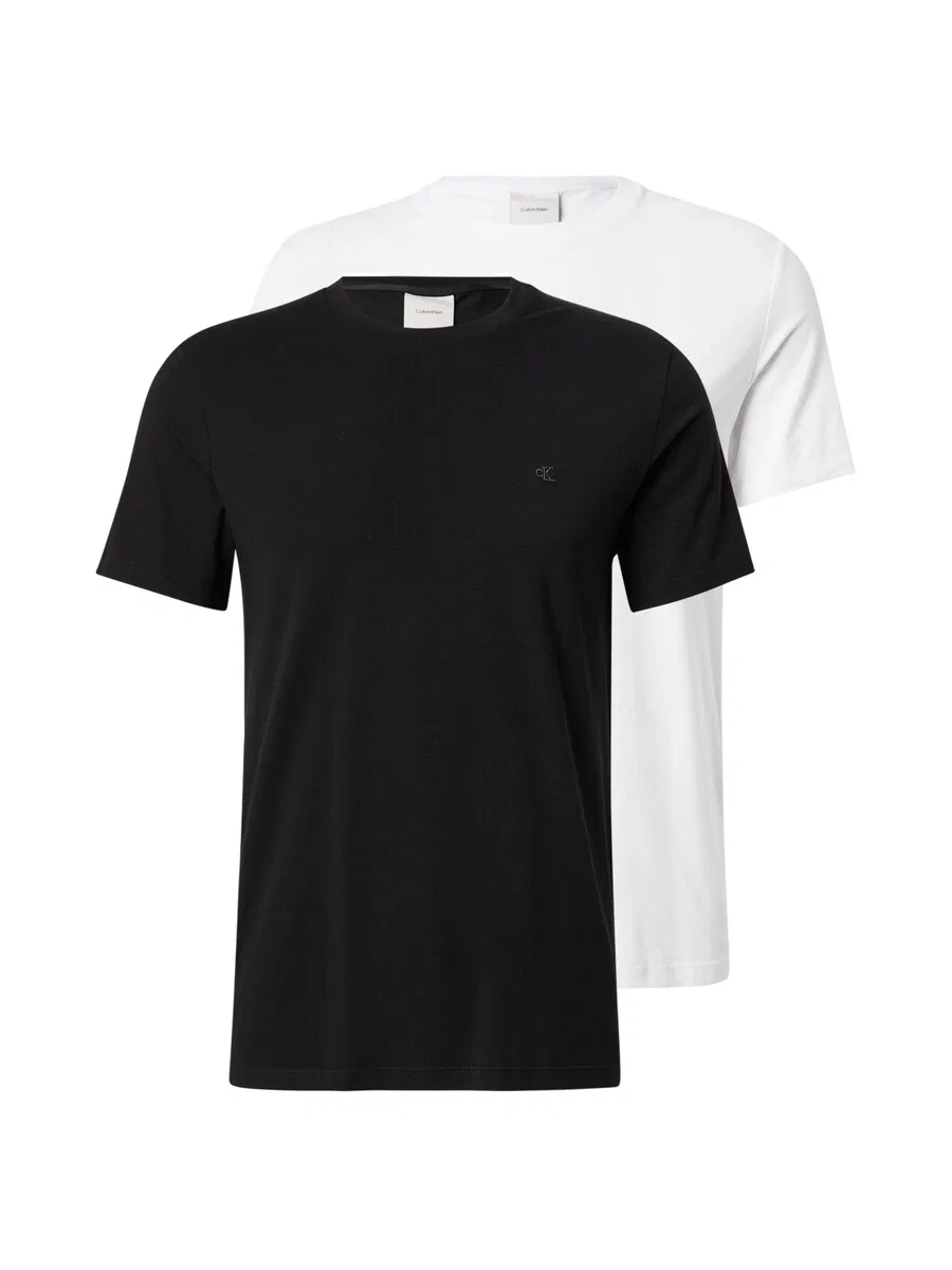 Футболка Calvin Klein 'Slim Monogram Embroidery T' белого цвета