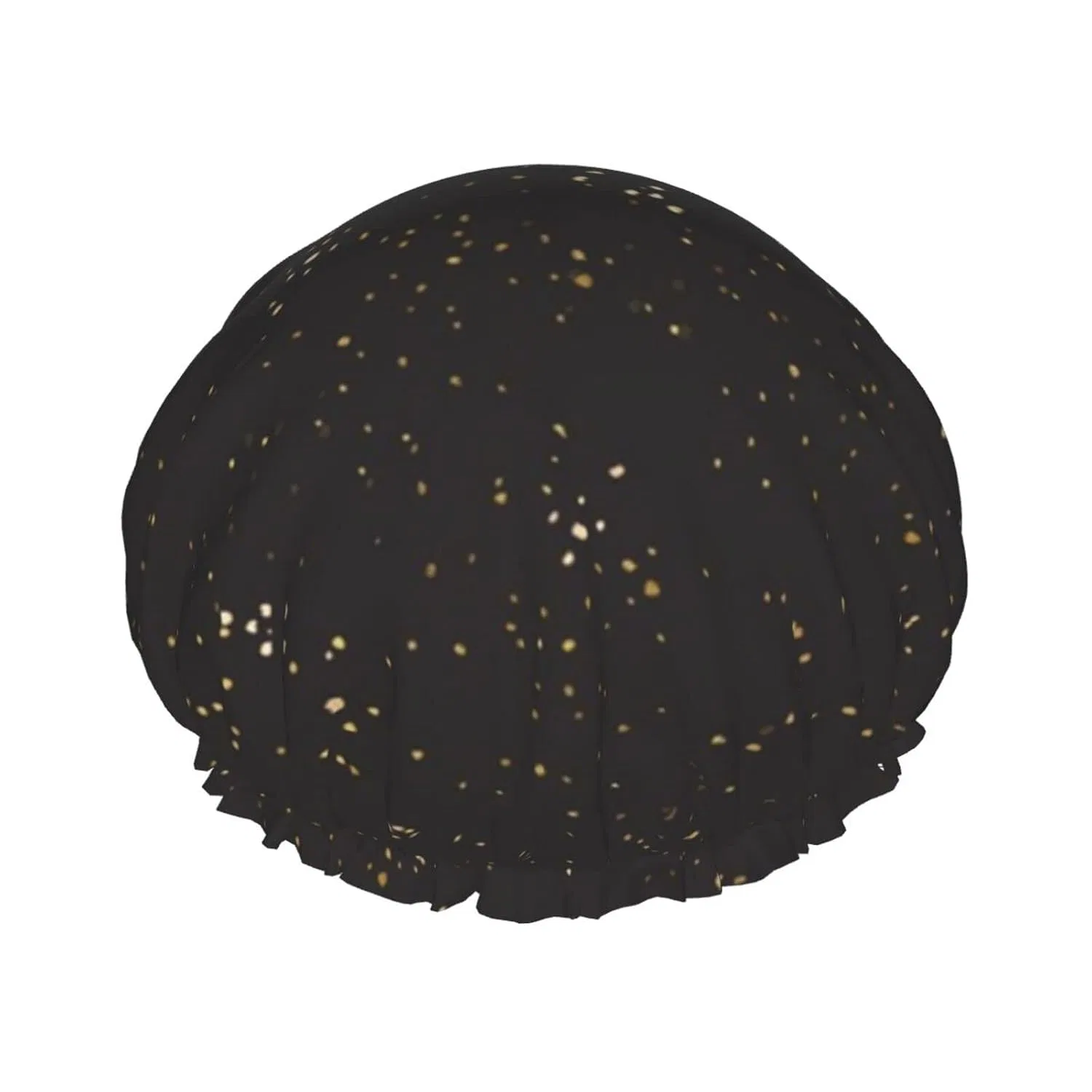 Водонепроницаемая шапочка для душа Sprinkly Gold Dots, Soft Black Oudrspo