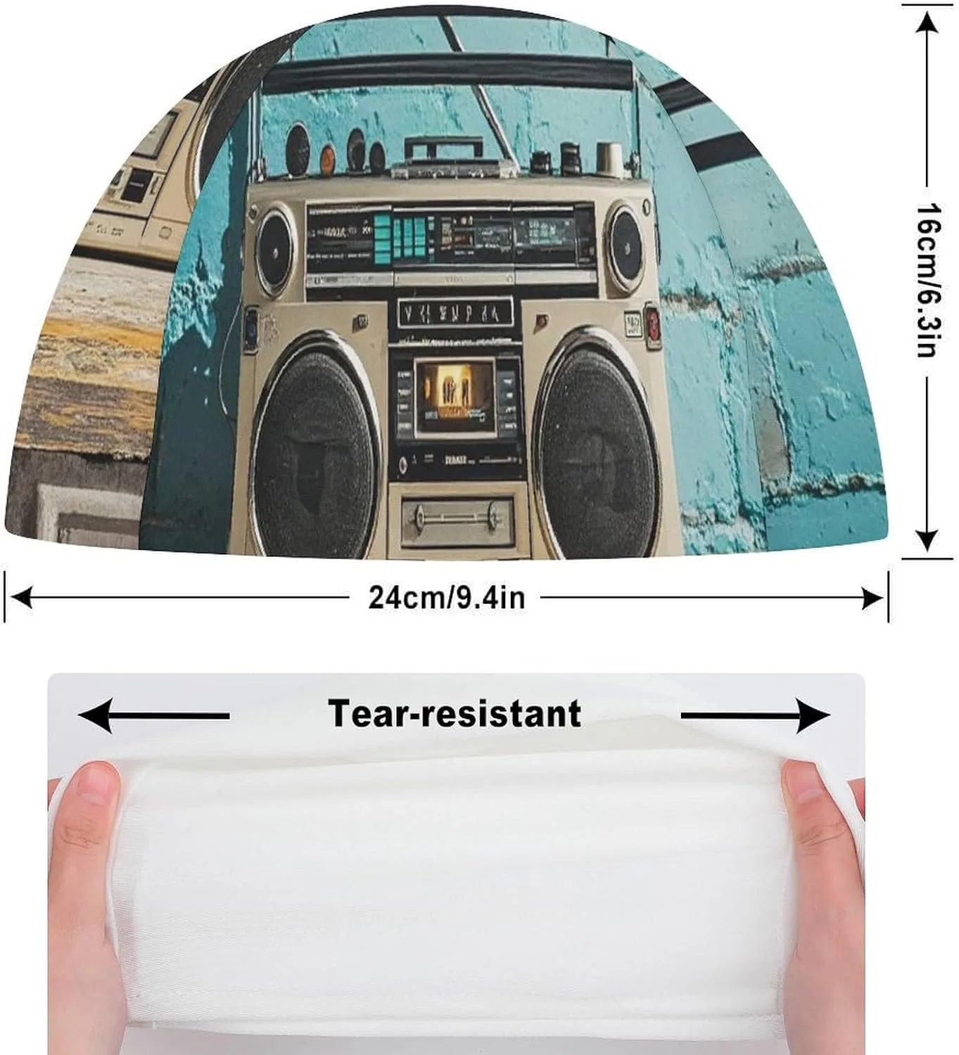 Винтажная шапочка для душа Boombox, AQRJLPM — фото 2