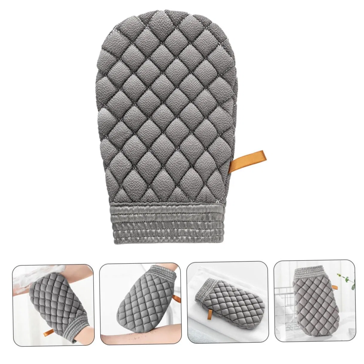 Мочалка для пилинга тела из волокна и губки, ERINGOGO, 23x13x2.5 см — фото 4