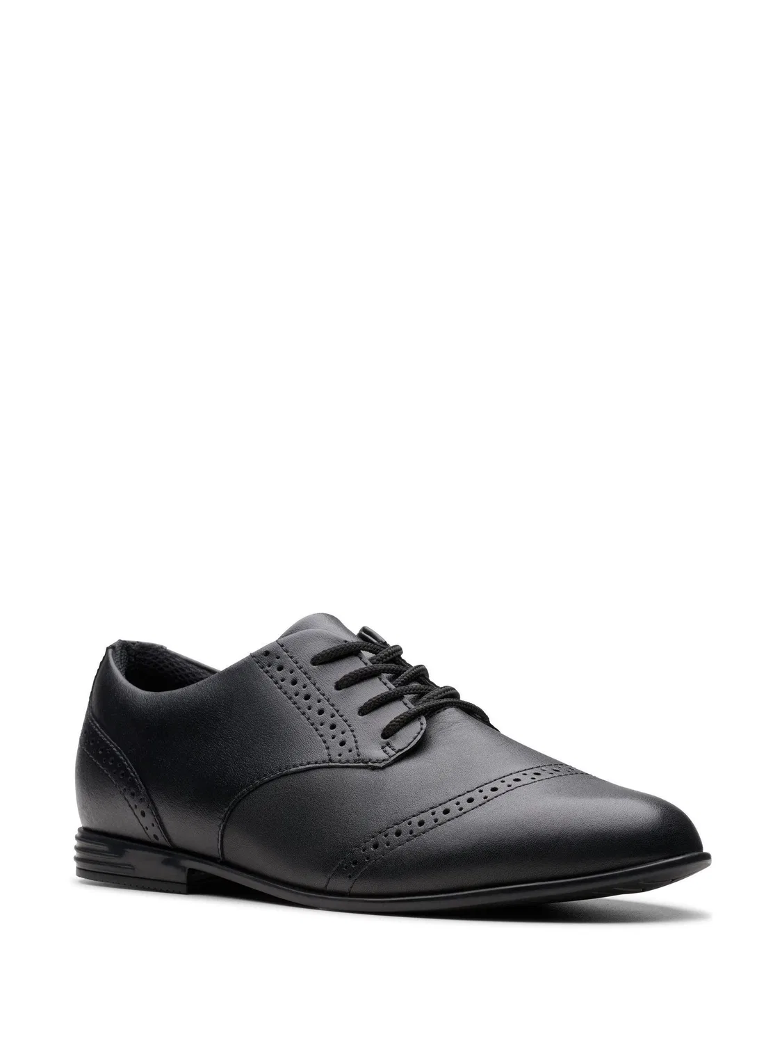 Туфли Clarks Finja Brogue, кожаные, черные — фото 3