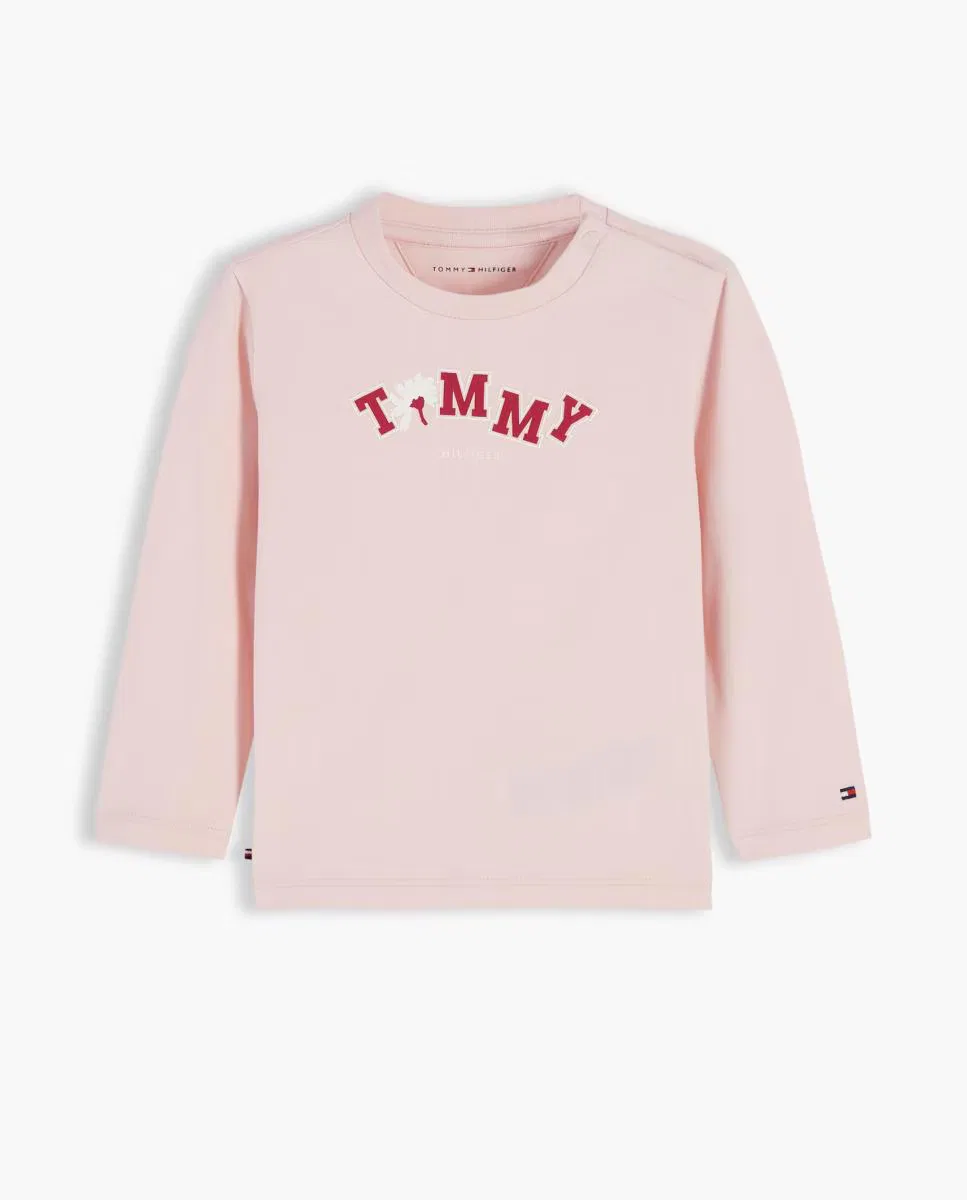 Детская футболка с длинным рукавом, Tommy Hilfiger, розовый