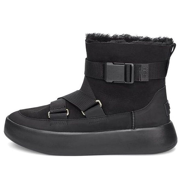 Ботинки зимние UGG с пряжкой-бумом, черный
