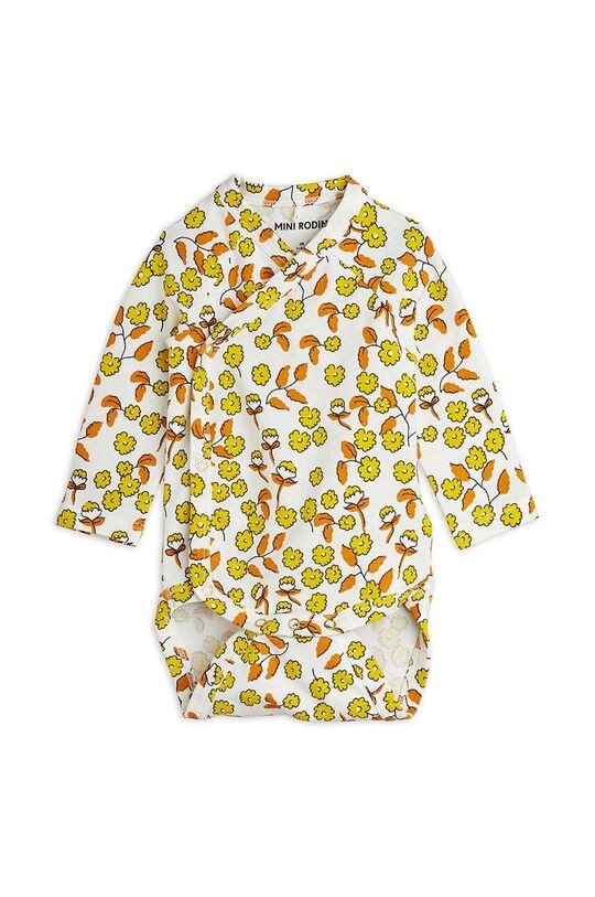 

Mini Rodini Детское боди Flowers, желтый