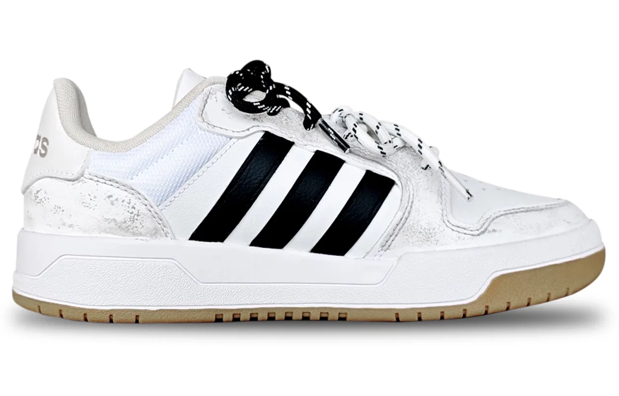 Скейтборд-кроссовки для детей и взрослых, с низким верхом ENTRAP, Adidas, Black White Gray — фото 4