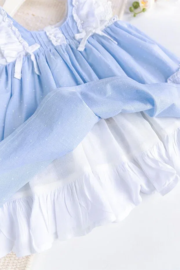 Детское платье для девочек с принтом Emma Babymod, Blue — фото 4