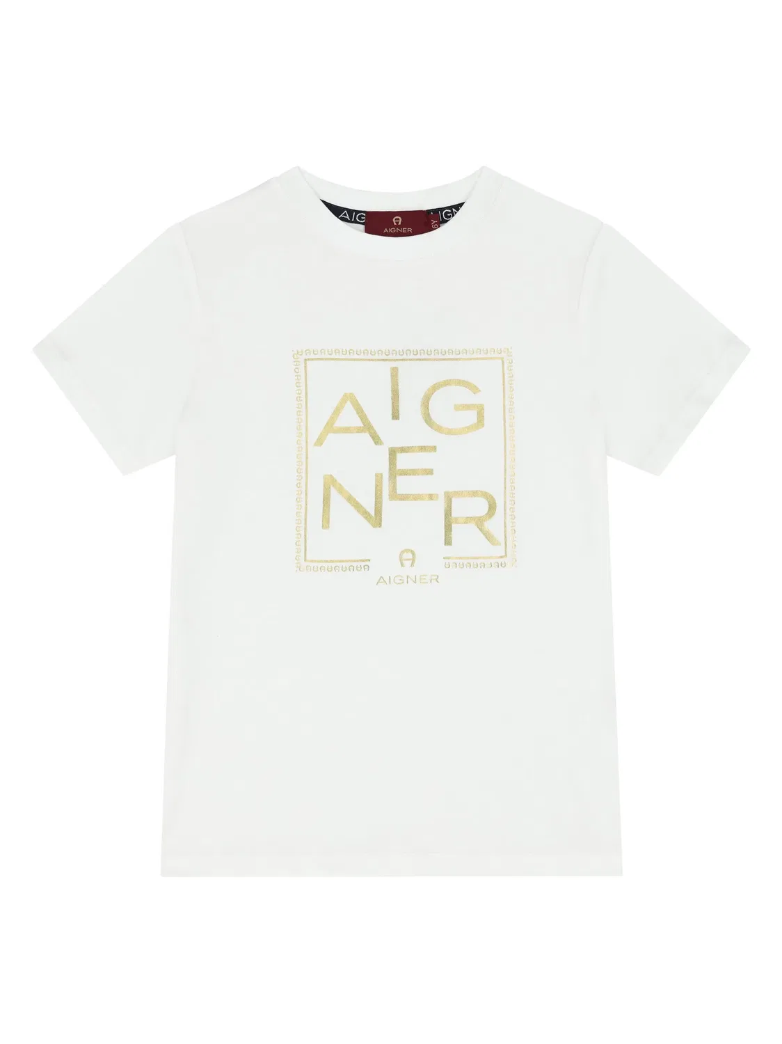 Футболка с принтом из хлопка Aigner, белый