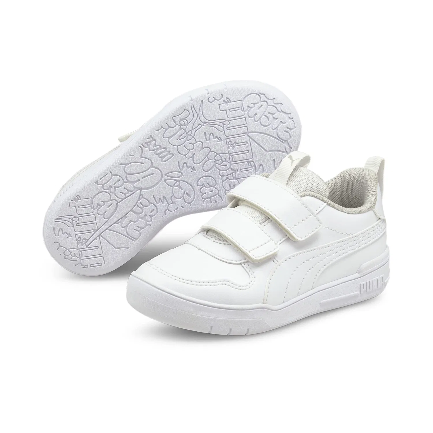 Детские кроссовки для мальчиков с липучкой Multiflex Sl V Ps PUMA PUMA White — фото 2