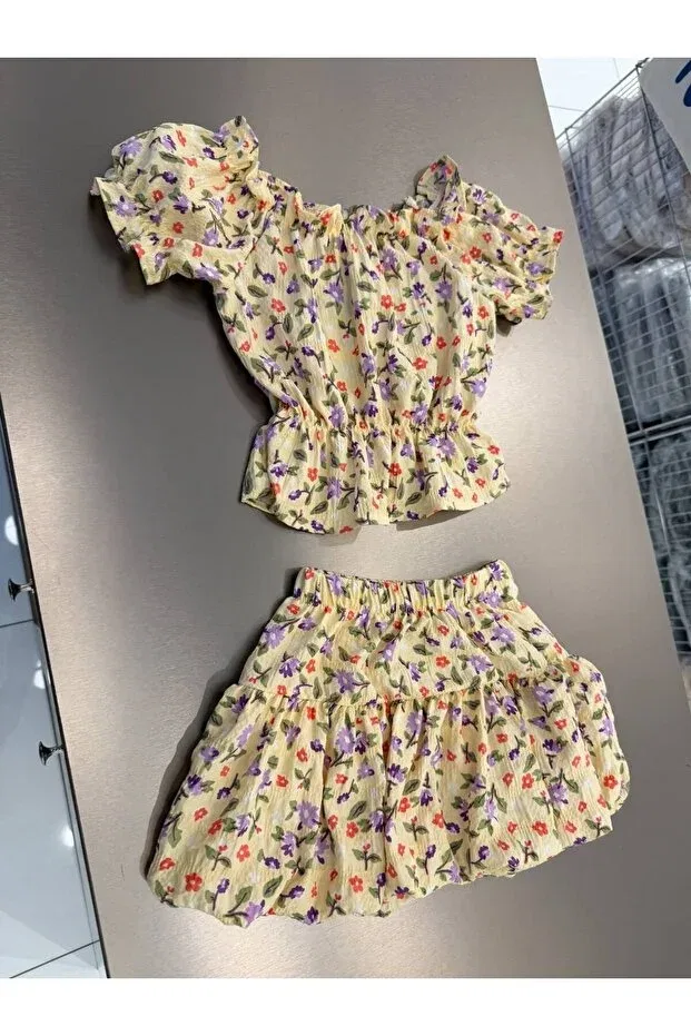 Детское платье для девочек с принтом Floral Print Dress Connemara, Multicolor — фото 3