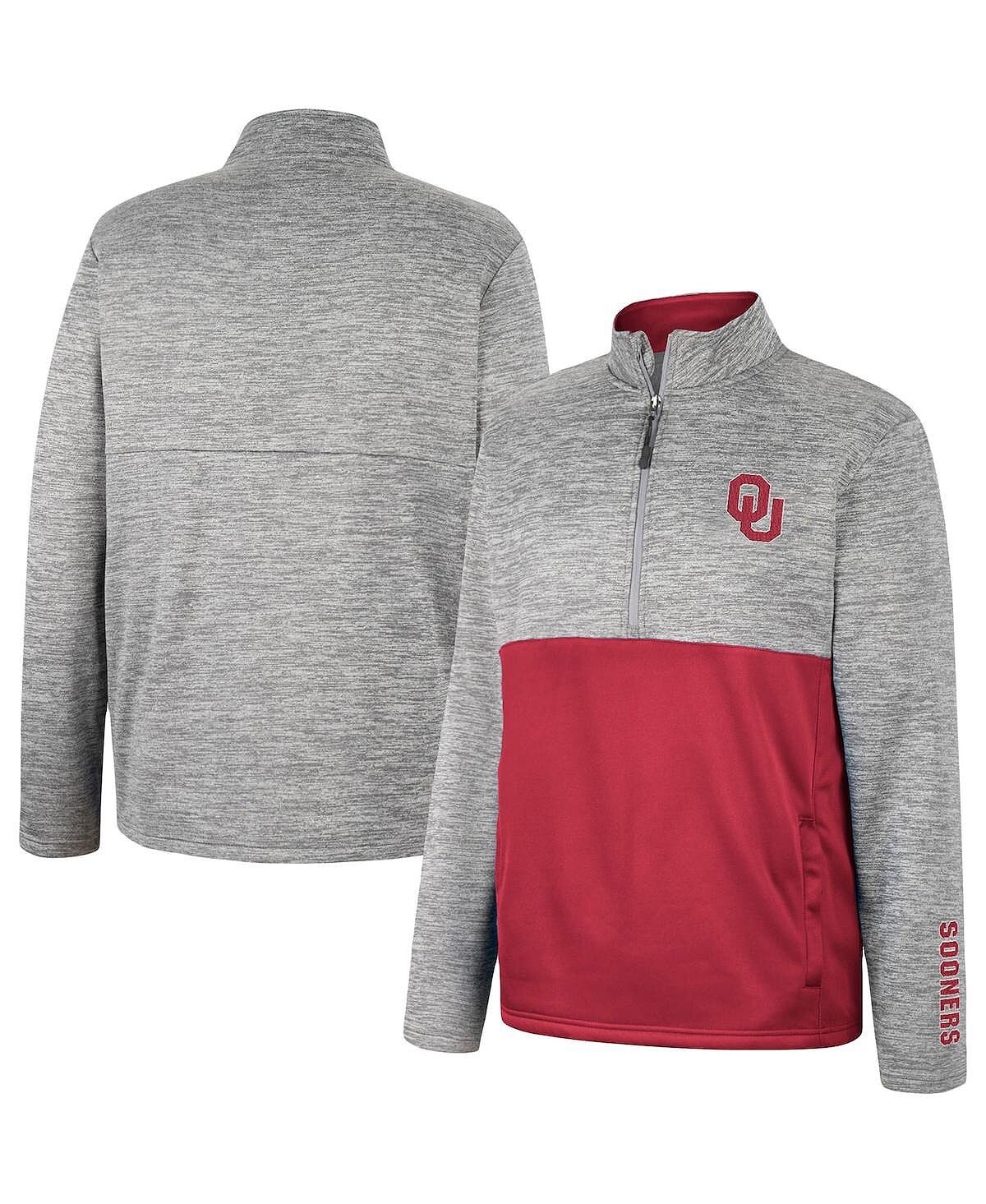 

Мужская серая куртка oklahoma sooners john с молнией до половины Colosseum, серый