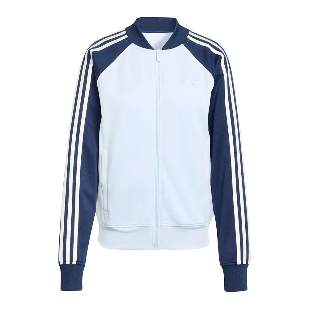 Толстовка на молнии из вельвета Adidas Originals, белый — фото 3