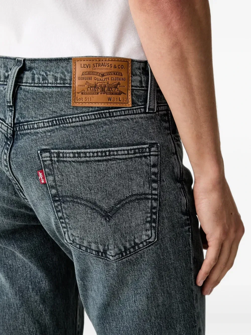 Джинсы 511 Slim с кислотной стиркой Levi's, синий — фото 4