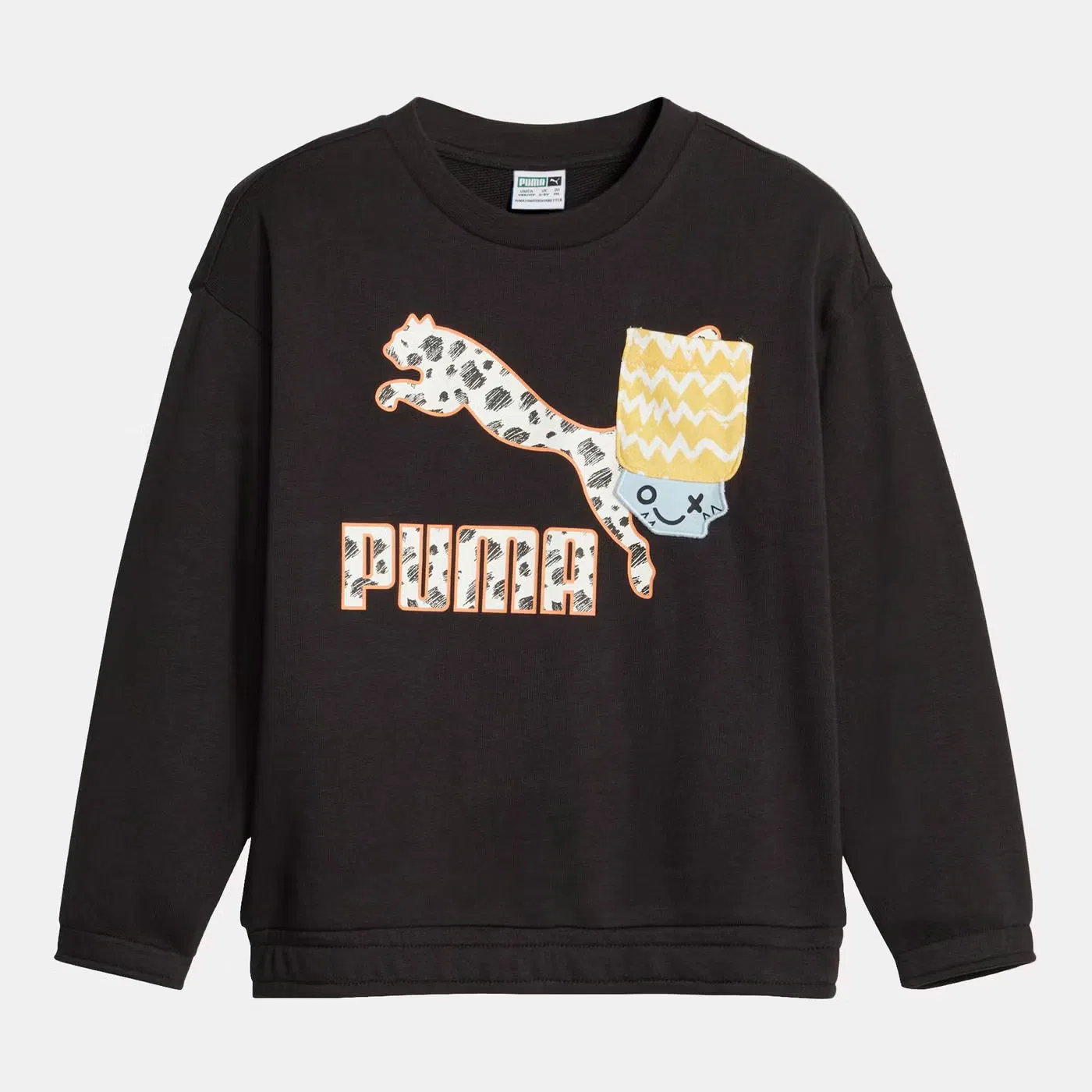 Свитшот с патч-карманом Classics Mix Match Puma, черный
